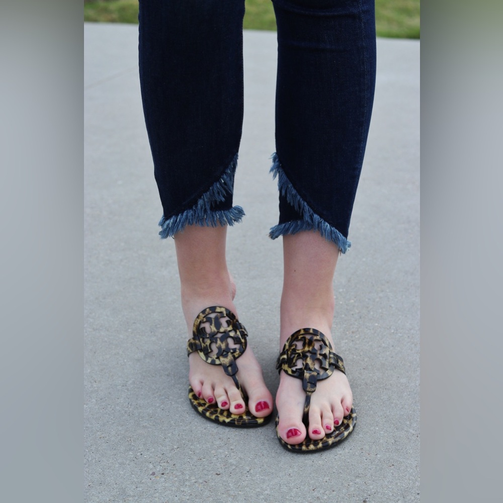 MILLER PRINTED PATENT SANDAL LEOPARD